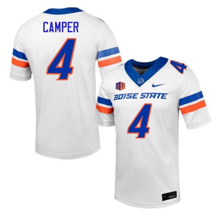 Cameron Camper Jersey, Boise State Broncos #4 Cameron Camper Football Jersey College Uniforms-White